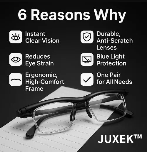 【ADJUSTABLE FOCUS GLASSES】See Every Moment Clearly With JUXEK™!