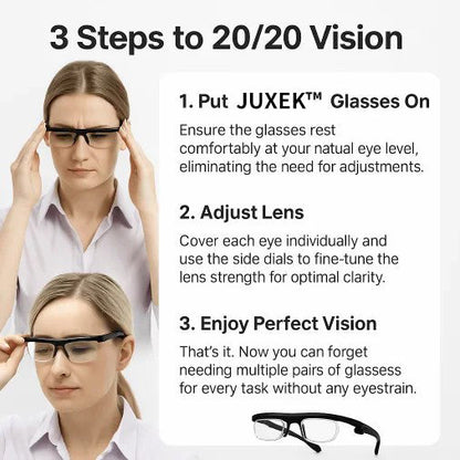 【ADJUSTABLE FOCUS GLASSES】See Every Moment Clearly With JUXEK™!